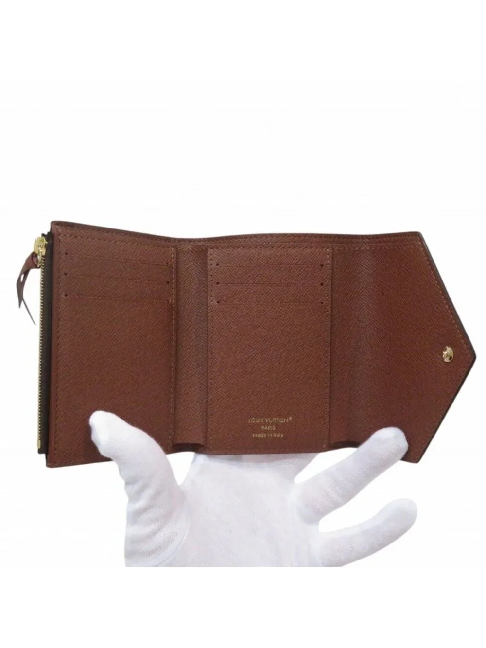 Louis Vuitton Portefeuille Victorine Monogram Trifold Wallet Canvas